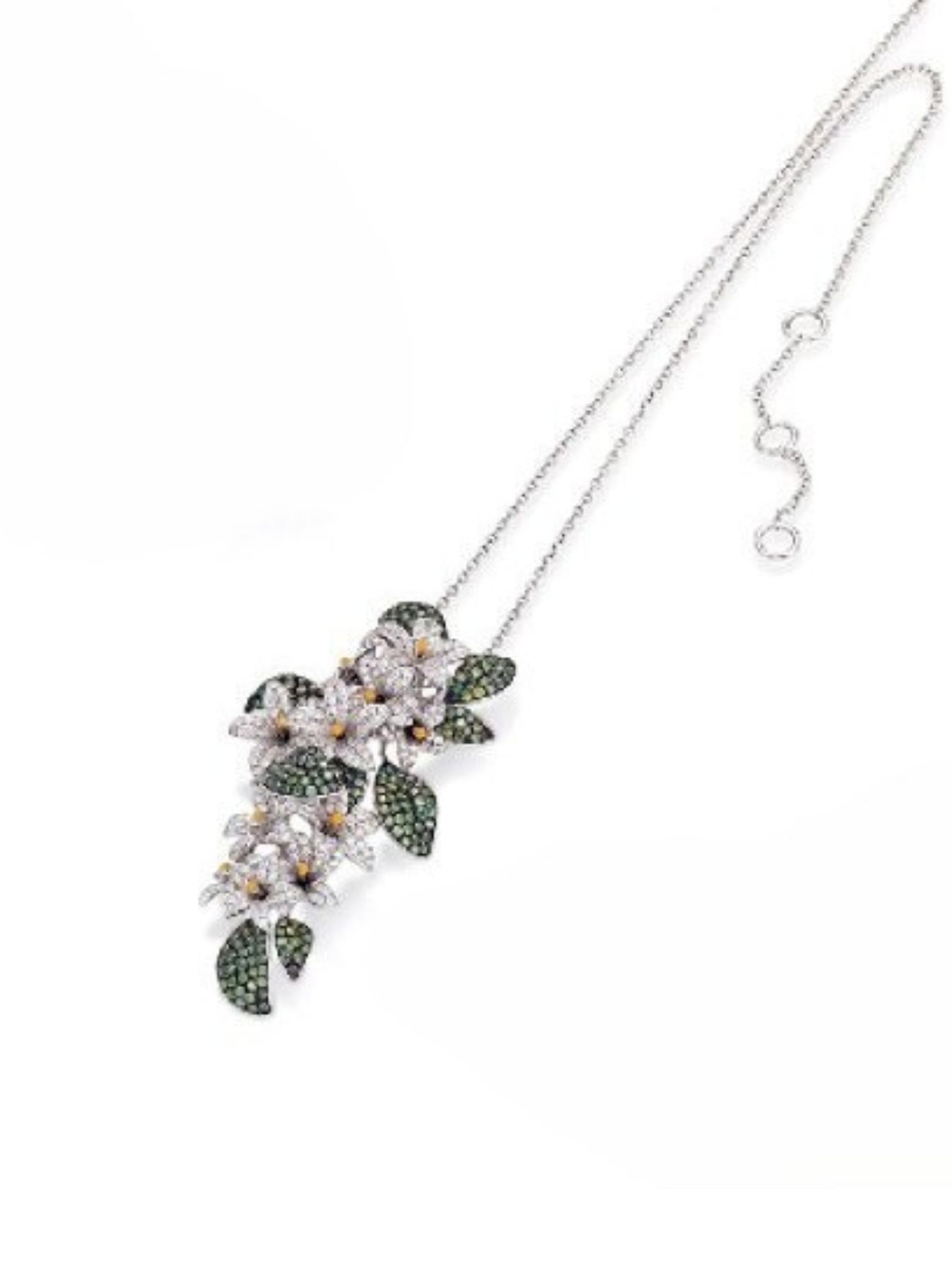 Ciondolo fiori arabi con diamanti