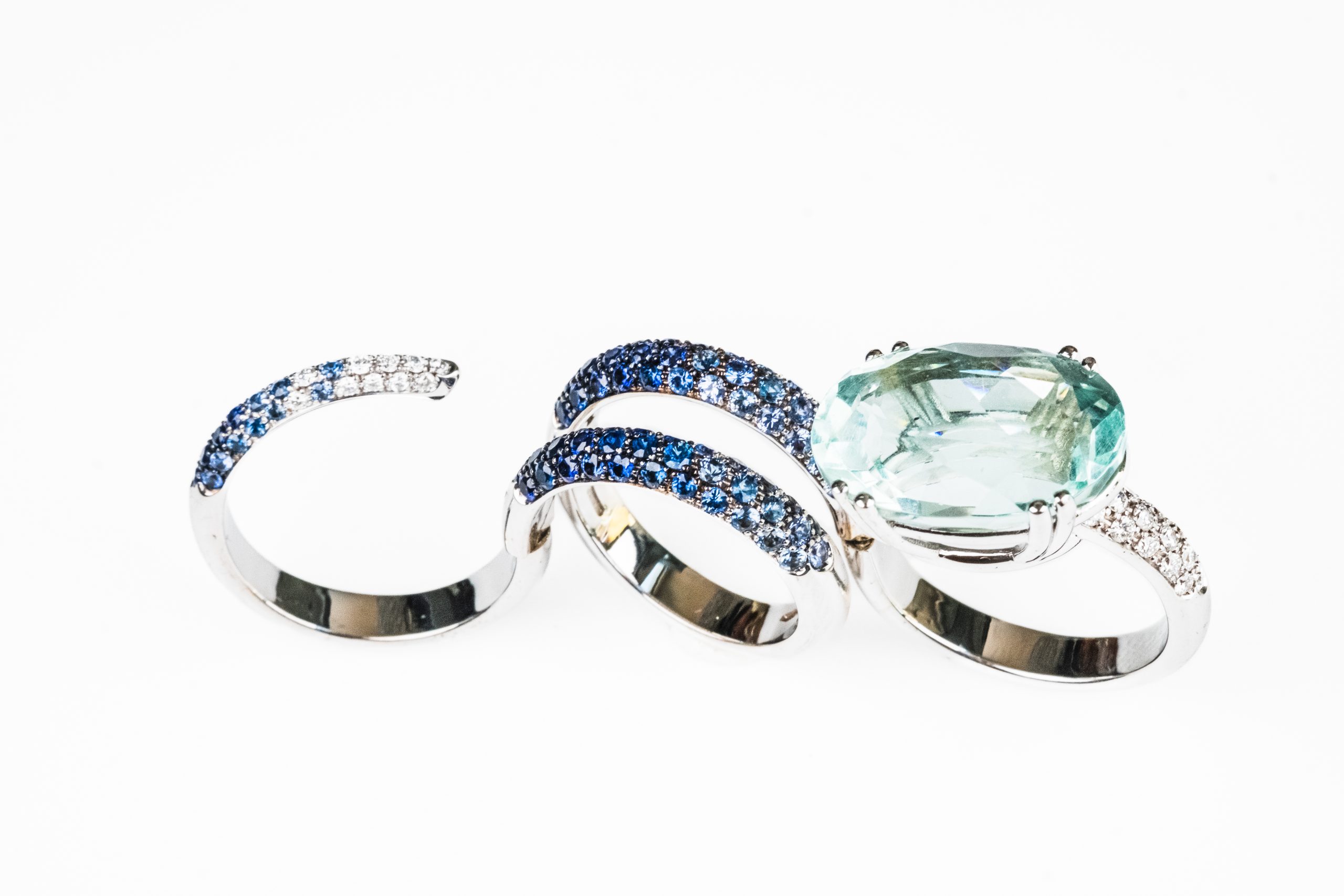 Anello a tre dita con Prasiolite - immagine 2